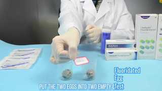 Prueba de huevo fluorado