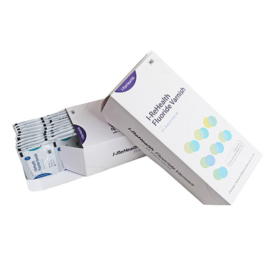 quality barniz de secado rápido del fluoruro del gusto 5%NaF de la fruta 0.5g en oficina dental factory