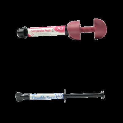 Resina Fluida Fotopolimerizable en Color A2 con Alta Flexibilidad y Mínima Contracción para Restauraciones Dentales