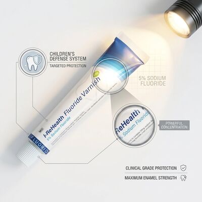 Barniz de flúor de sodio al 5% con certificación CE ISO y sabor a melón para prevenir la caries dental